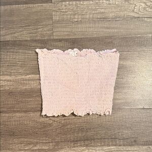 Garage Pink Smocked Top